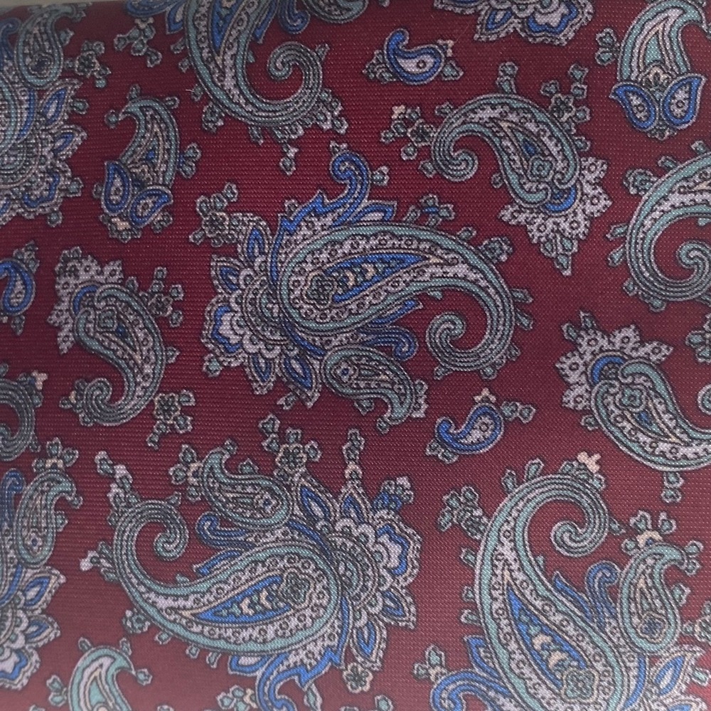 TOWNCRAFT‎ Executive Collection Tie Mens Burgundy Paisley Classic Dress 56x3.5 - Picture 2 of 5